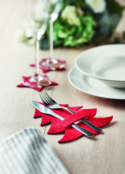RPET felt cutlery holder set Treesguard - Red