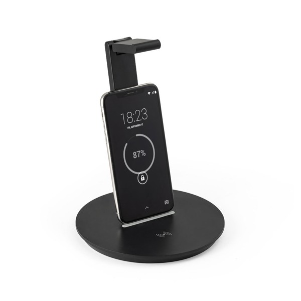 PS - GERST. ABS headphone stand with built-in wireless charger