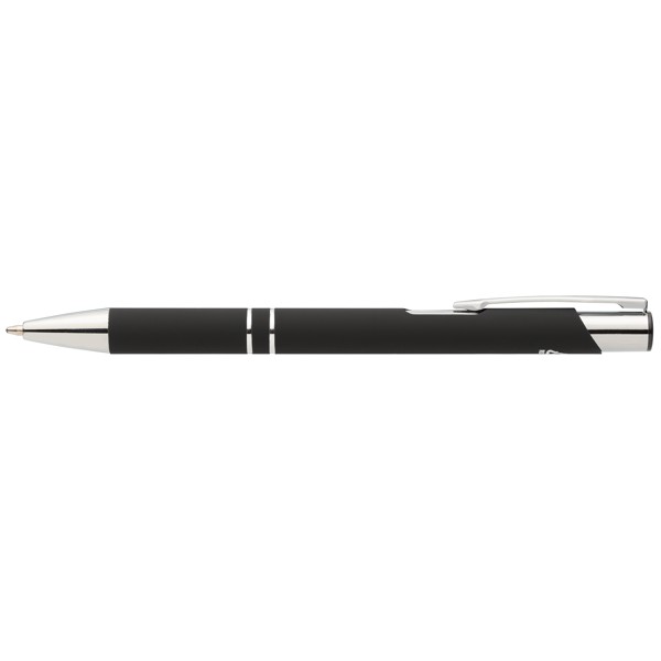 Stylo Tres-Chic en aluminium recyclé avec finition chromée - Noir / Laser