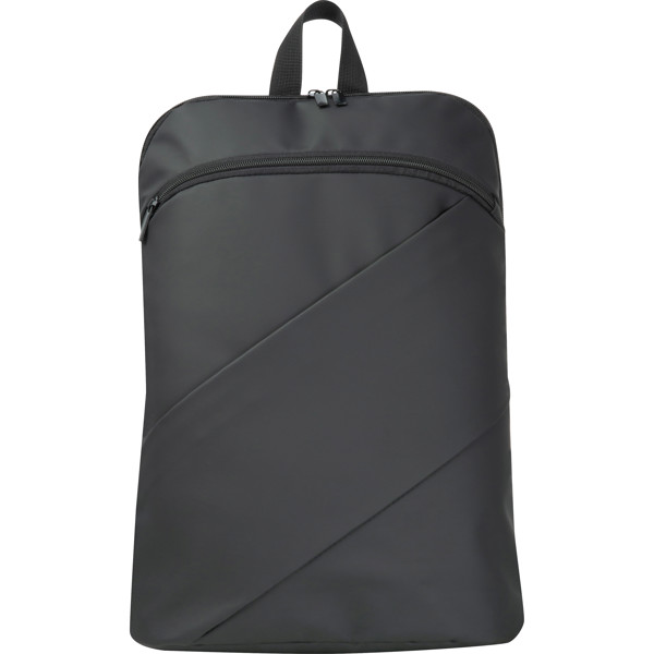 CrisMa backpack with slanted zip TROY - Black