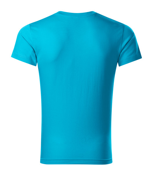 Tričko Pánské Malfini® Slim Fit V-Neck - Tyrkysová / M