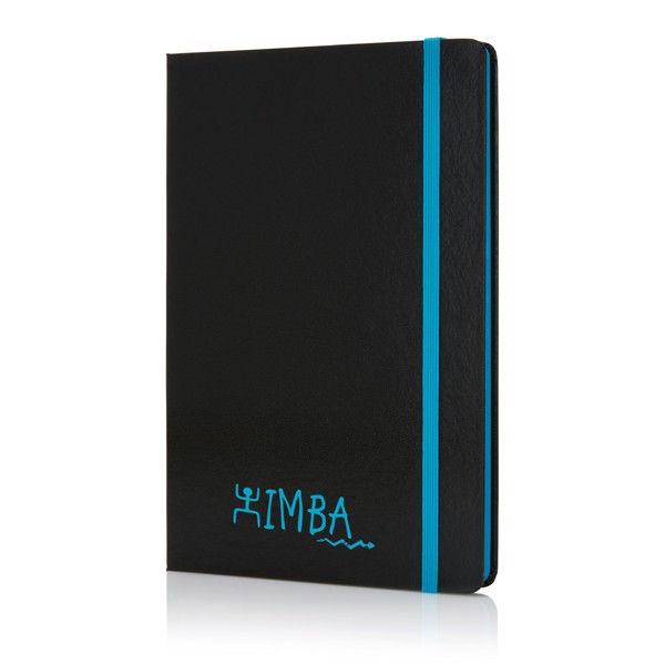 Deluxe hardcover A5 notebook with coloured side