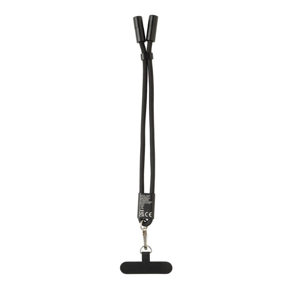 LoopAmp RCS RPET adjustable phone wrist strap 60W cable