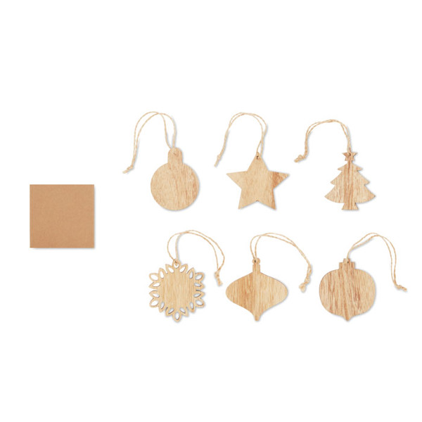 Set of wooden Xmas ornaments Chriset