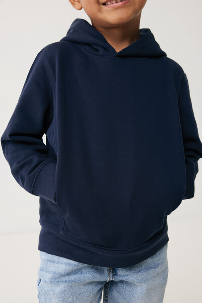 Sweat à capuche avec poches latérales Iqoniq Yengo Kids - Bleu Marine / 56