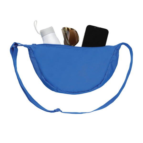 Sac banane en bandoulière en rPET AWARE™ Crescent - Bleu Royal