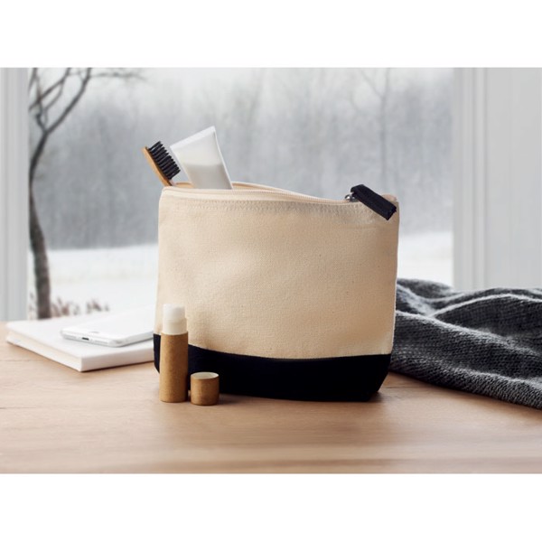 Bombažna kozmetična torbica Kleuren 340 g/m² - Siva