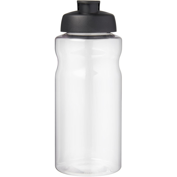 H2O Active® Big Base 1 l športová fľaša s odklápacím viečkom - Jednofarebná čierna