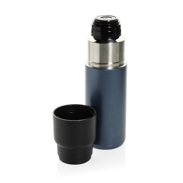 Bouteille isotherme 500ml avec tasse Thermocup RCS - Bleu Marine