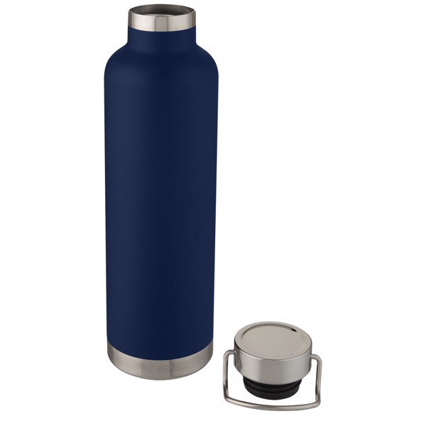 Bouteille de sport Thor de 1 L avec isolation par le vide et couche de cuivre - Bleu foncé