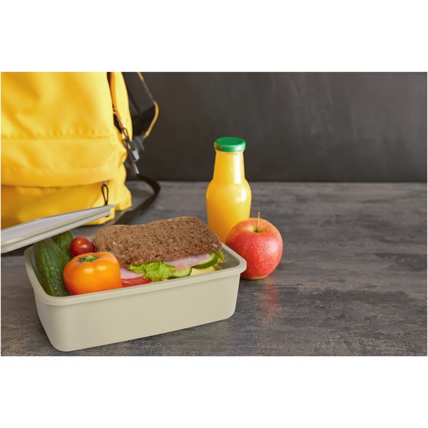 Boîte à lunch Dovi en plastique recyclé - Beige