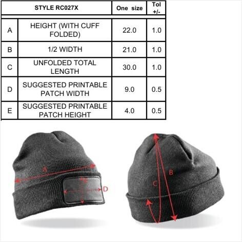 Double Knit Printers Beanie - Grey / ONE SIZE