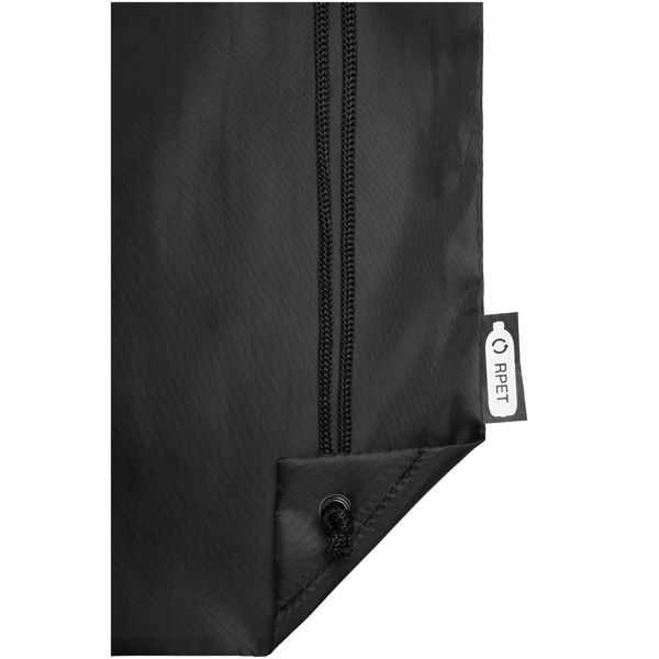 Sac à dos RPET Oriole avec cordon de serrage 5L - Noir