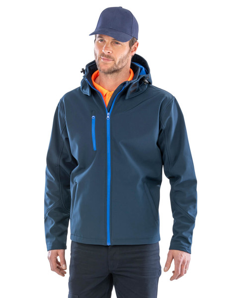 Tx Performance Hooded Softshell Jacket - Black / Grey / 3XL