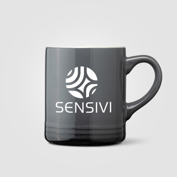 Corin Ceramic Ombre Silhouette Mug - 355 ml - Black / Silkscreen