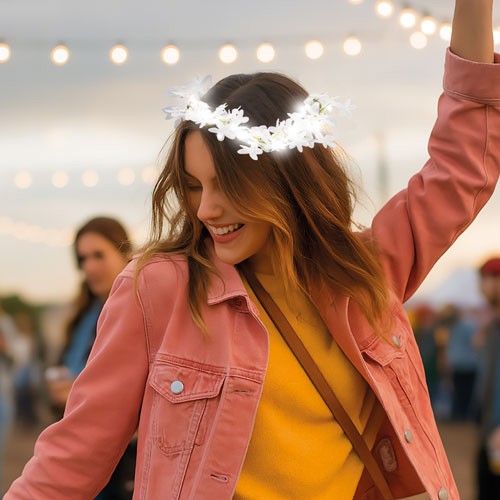 HEADBAND WITH LUMINOUS FLOWERS “CELESTIAL”