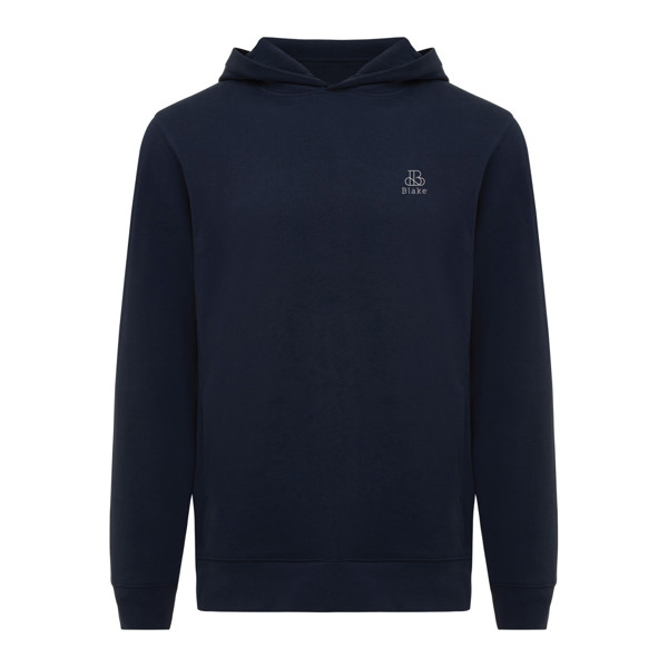 Mikina s kapucí a bočními kapsami Iqoniq Yengo z rec. bavlny - Námořní Modř / XXXL