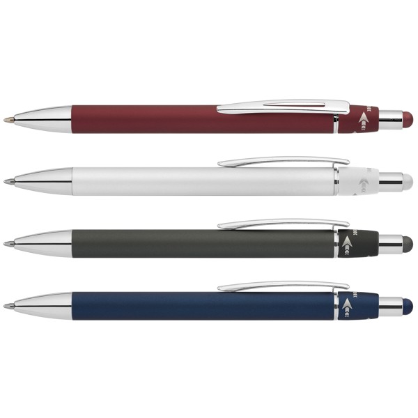 Orbit Spinner Chrome Metall Kugelschreiber - m/Stylus - Farbmix bestellen / Laser