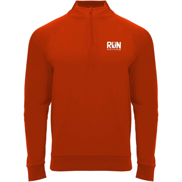 Felpa a maniche lunghe con zip a un quarto unisex Epiro - Rosso / S