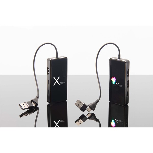 SCX.design H20 8-in-1 USB hub with dual input and 6-ports