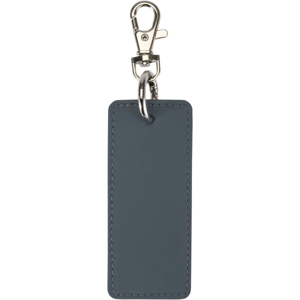 Porte-clés rectangulaire à breloques en matériaux recyclés certifié GRS Resi Plus - Bleu hale