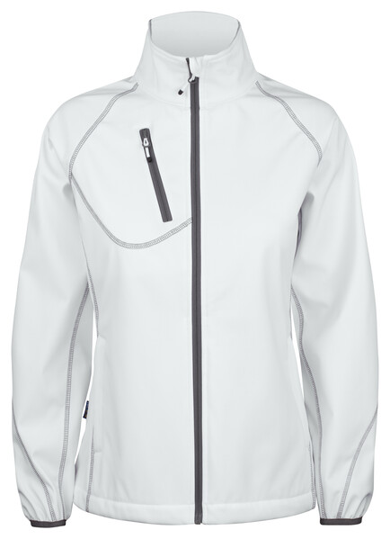 2423 softshelljacket lady white XXL