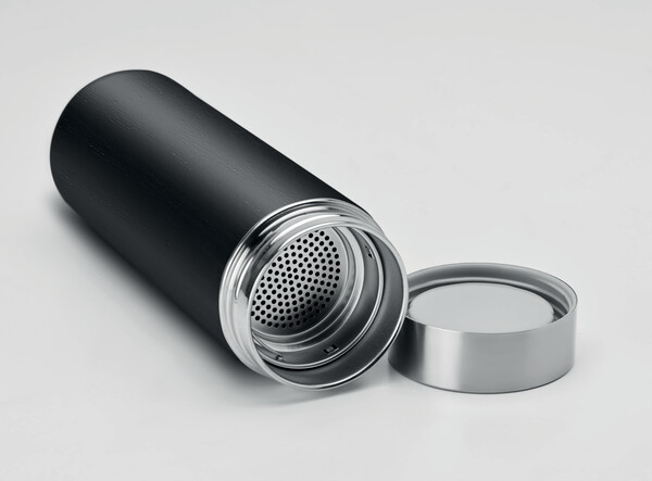 Double wall bamboo flask 400ml Batumi - Black