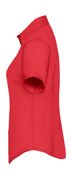 Ladies Poplin Shirt - Red / 3XL