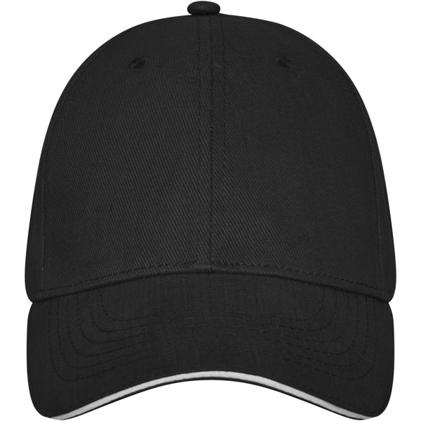 Darton 6 panel sandwich cap - Solid black