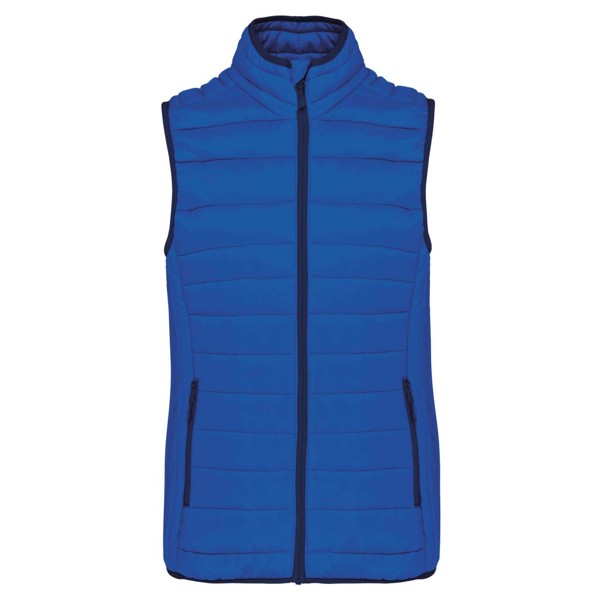 Ladies' Lightweight Sleeveless Fake Down Jacket - Light Royal Blue / M