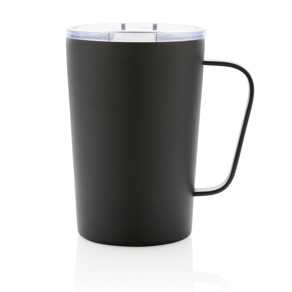 RCS Recycled stainless steel modern vacuum mug with lid - Black