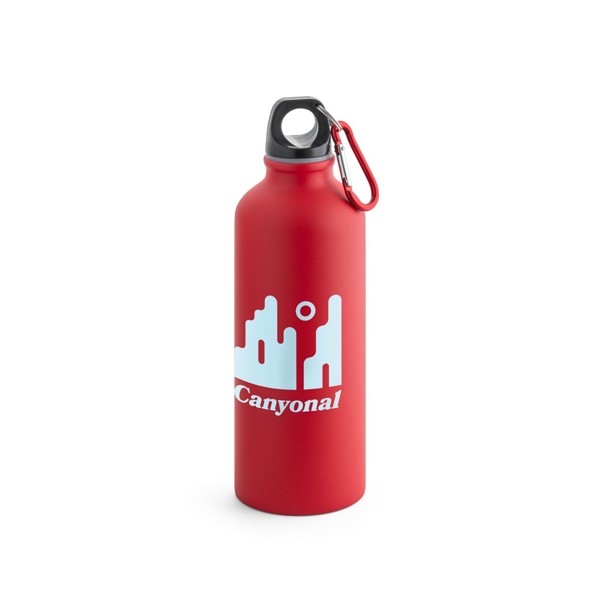 COLLINA. Hliníková láhev s karabinou 540 ml - Červená
