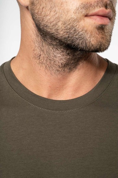 Muška majica dugih rukava s okruglim izrezom - Bijela / S