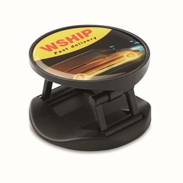 Full colour foldable phone stand and holder - Black