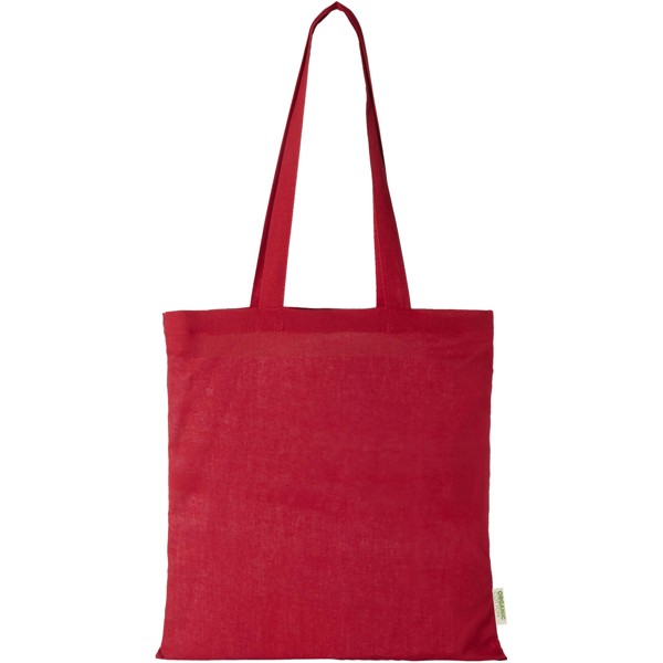 Tote bag in cotone biologico certificato OCS da 140 g/m² Odisha -7L - Rosso