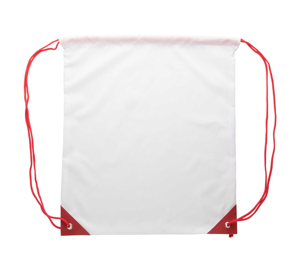 Sac à cordon personnalisé CreaDraw Plus - Rouge / Blanc