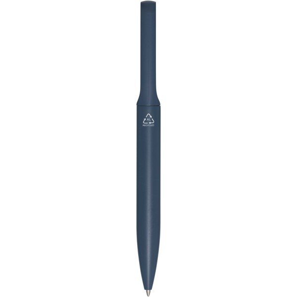 Stylo bille en aluminium recyclé Blanca (encre noire) - Bleu océan