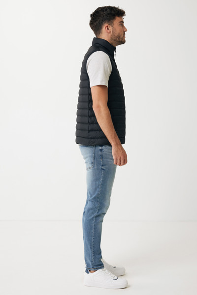 Iqoniq Meru moški telovnik, recikliran poliester - Črna / 5XL