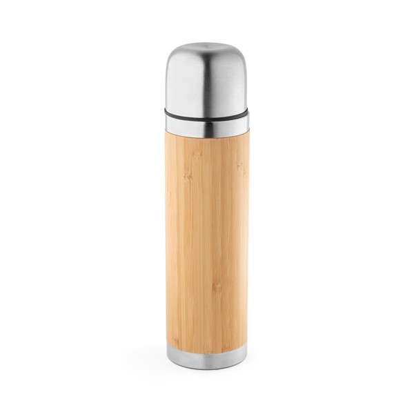 CEYLON. Thermos 450mL en bambou et acier inox