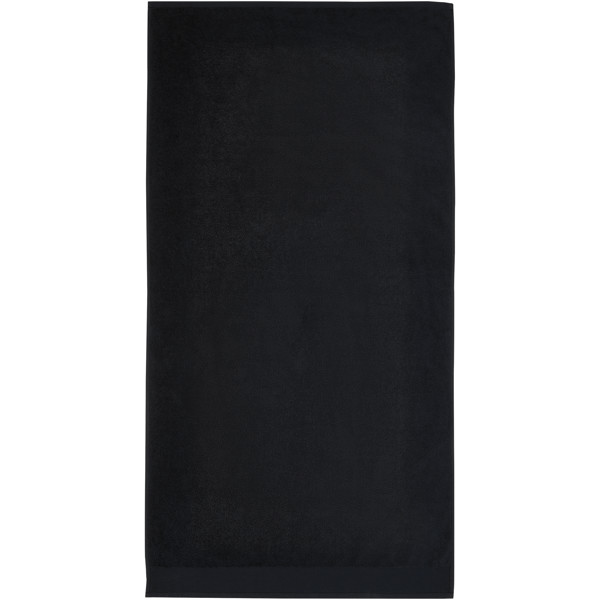 Toalha de algodão de 550 g/m² (70 x 140 cm) "Ellie" - Preto liso