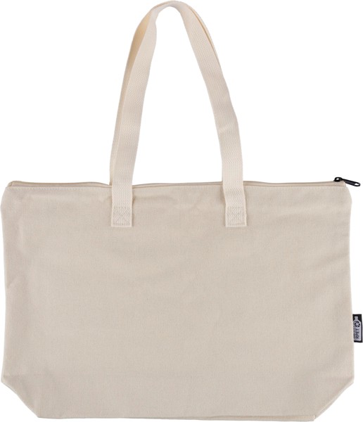 Gerecyclede polycotton (330 gsm) draagtas Malina - beige
