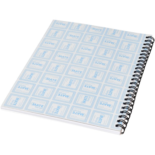 Desk-Mate® A4 notebook synthetic cover - White / Solid Black