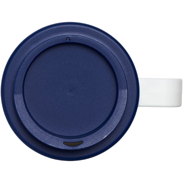 Mug isolant Americano® grande 350ml - Blanc / Bleu
