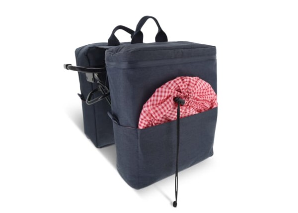 Double bicycle picnic pannier R-PET - Dark blue