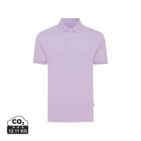 Polo en coton piqué et recyclé Iqoniq Yosemite - Lavender / XS