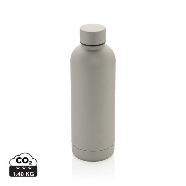Bouteille isotherme 500ml en acier inoxydable recyclé RCS - Argent