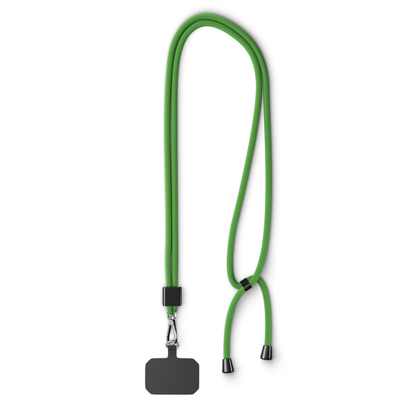 Crossbody, trendy 2-tone cord phone holder made of recycled polyester (rPET) - Bright Lime Green / Black accessories