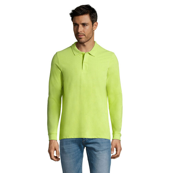 PERFECT MEN LSL POLO 180g Perfect Lsl Men - Apple GreenS