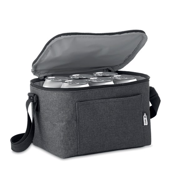 600D RPET Cooler bag for cans Cuba - Black