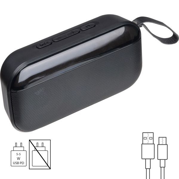 Speaker with LED light MIRELA - Black